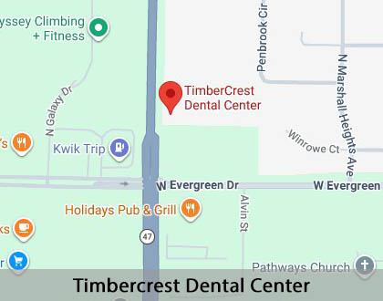 Map image for Options for Replacing Missing Teeth in Appleton, WI